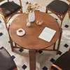 Mesa y Sillas de Comedor de Ratán y Madera Maciza Estilo Wabi-Sabi Lulin, Juego Completo de Mesa y Sillas de Comedor Estilo Antiguo para Apartamento Pequeño, B&B, Hotel