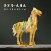 Caballo General Tang Sancai Cerámica Estilo Chino Adornos Decoración del Hogar Par de Caballos Entrada de Tienda Exhibición Grande Artesanías Regalos