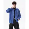 Camisa de manga larga para hombre, camisa a cuadros y rayas de primavera y otoño, estilo holgado y casual, chaqueta juvenil de moda talla grande, moderna