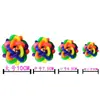 Brinquedo para Cachorro Pet Bola Colorida de Plástico Trançado Cor Arco-Íris Brinquedo de Treinamento para Cachorro Bola Colorida com Sino Atacado