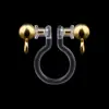 Convertidor de Clip para Oreja con Anillo para Colgar, Pendiente Transparente Invisible a Clip para Oreja, Material para Joyería DIY, Clip para Oreja en Forma de U sin Perforar