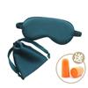 Set de dos piezas de bolsa de almacenamiento para antifaz de seda transfronterizo, para dormir, portátil, para sombrear los ojos, se puede añadir logotipo
