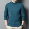 Nuevos Suéteres de Invierno para Hombre, Suéteres Juveniles para Hombre de Cuello Alto Medio Ajustados de Color Sólido Tejidos, Venta Directa de Fábrica, Dropshipping Disponible