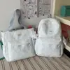 Mochila estilo coreano com estampa de estrelas: leve, versátil, moderna, adequada para alunos do ensino fundamental II e médio, com grande capacidade e pode ser carregada como bolsa de ombro ou bolsa de mão