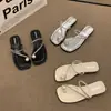 Sandalias de pedrería para mujer, calzado de verano para exteriores, nueva moda 2026, sin cordones, tacón de cristal, estilo de hada, sandalias de tacón alto de doble uso
