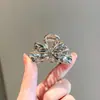 Diseño Coreano Exquisito Clip para el Cabello de Lazo Brillante de Cristal para Volumen de Cabello Pequeño Peinado Semirecogido Clip Superior Mediano Clip para el Flequillo