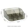 Comercio Exterior Patrón de Diamante Rejilla de Tres Puntos Caja Transparente de Almacenamiento de Cosméticos Escritorio Soporte de Cosméticos de Lujo Ligero para Labiales Brochas de Maquillaje