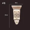 Columna Romana Estilo Europeo Madera Maciza Tallada Decoración Sencilla Estilo Europeo Cabeza de Columna Estilo Chino Viga de Soporte Soporte de Viga Almohadilla Gabinete de Chimenea Metabo
