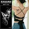Pegatinas de Tatuaje Herbales de Mariposa Populares y Hermosas, Tatuajes Impermeables de Larga Duración Estilo Tinta para Brazos y Piernas de Niñas, Tatuajes Sexys y Geniales