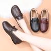 Zapatos de Algodón Grueso de Terciopelo Nuevos de Invierno Procesados y Personalizados para Mujer, Antideslizantes y Cálidos, Zapatos Suaves de Suela Blanda sin Cordones para Madres de Edad Media y Mayores