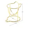 Fabricante Personalizado Galvanizado Prateleira de Ovo de Beleza Prateleira de Pincel de Maquiagem em Pó Dourado Ferramenta de Armazenamento de Pincel de Maquiagem Abóbora Suporte para Secagem de Ovo de Maquiagem