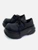 Sapatos de Couro Pequenos Fofos e Peculiares para Dedão do Pé para Mulheres, Estilo Universitário Harajuku Design de Nicho, Sapatos que Aumentam a Altura para Meninas Baixinhas, Sapatos Plataforma de Solado Grosso