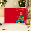 Tarjeta de felicitación plegable de Navidad en inglés, Vintage, Nicho, Gama alta, en blanco, para escribir a mano, Nochebuena, Regalo de Navidad, Tarjeta de bendición