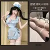 Nova coleção de lingerie Manyu: Avental de cetim doce e inocente com detalhes bordados, dupla face, em estilo Lolita, modelo 9792