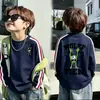 Camiseta de manga larga de otoño para niño, nuevo modelo primavera y otoño 2026, camiseta básica para niños mayores, top de moda para niño