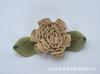 Rosas de Tela Hechas a Mano con Hojas, Ropa Infantil, Accesorios para el Cabello, Accesorios, Juguetes, Decoración, 2 Puntos Claveles