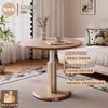 Mesa de café de altura ajustable para apartamentos pequeños, uso en el hogar, mesa auxiliar para sofá, mesa de comedor, mesa redonda, mesa de té para balcón