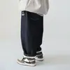 Calça Casual Jeans de Inverno 2025 Nova Estilosa Bordada Engrossada para Meninos, Crianças Maiores Jeans Jeans Reto com Lã Integrada Tendência