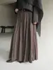 Falda plisada estilo coreano MMC, otoño 26, de talle alto, cintura elástica, caída fluida, falda larga 25303