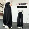 Calça de moletom infantil outono 2026 nova estilo coreano solta para crianças, calça esportiva curva da moda para primavera e outono para crianças mais velhas