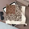 Bufanda Cuadrada Pequeña con Borlas y Estampado de Ponis de Nuevo Estilo, Bufanda de Cuello con Borlas de Moda, Bufanda Delgada para Mujer