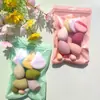 Set Popular de Esponjas de Maquillaje Cross-Border Dopamine Bolsa Combinada Esponja de Maquillaje Ultra Suave Grado A para Uso Seco y Húmedo
