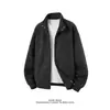 Novedad Otoño/Invierno 2026 Chaqueta de PU Vintage Holgada con Cuello Alto para Hombre de Nueva Llegada Transfronteriza Abrigo Cardigan de Moda Casual Tallas Grandes para Hombre