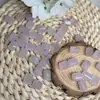 Pulsera de Cristal con Cuentas de Barril de Lavanda Natural y Ágata de Madagascar para Niñas