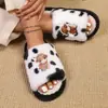 Pantuflas de algodón peluche con lazo, nuevo estilo para interior y exterior, tamaño pequeño, en stock, pantuflas cómodas y esponjosas