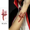 Adesivos de tatuagem de Halloween para o rosto, à prova d'água, adesivos de rosto de terror, manchas de sangue de ferida realistas, cicatrizes, cicatrizes de faca, adesivos de maquiagem com padrão