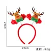 Diadema Luminosa Navideña Nueva Transfronteriza Decoraciones Navideñas Diadema con Astas de Alce de Dibujos Animados Hebilla para la Cabeza Decoración para Fiestas