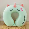 Almohada de Espuma Viscoelástica en Forma de U Almohada de Dibujos Animados en Forma de U logo Regalo para Actividad Almohada de Viaje Siesta Almohada Cervical para el Cuello