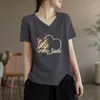 Comercio exterior transfronterizo último lote de comercio exterior marca grande etiqueta cortada ropa de maternidad camiseta de manga corta versátil a la moda elegante top camisa de capa base