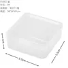 Caja Cuadrada Transparente de Plástico PP para Joyería y Papelería, Caja de Empaque Elevada, Caja Cuadrada Pequeña de Escritorio con Tapa, Caja de Almacenamiento Guka