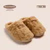 Conejo de Ajenjo para Mujer Otoño e Invierno Uso en Casa Felpa Cálida Cixi Antideslizantes Pantuflas de Invierno Antideslizantes para Hombre Pantuflas de Algodón