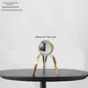 Ornatos de Cristal Estilo Hong Kong de Luxo Leve Artesanato de Metal Galvanizado para Casa Modelo de Gabinete de Vinho Sala de Estudo Ornatos de Joias