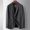 Traje Casual para Hombre 2025 Primavera y Verano Lujo Accesible Negocios Sencillo Occidental Joven y Mediana Edad Color Puro Sin Planchado Micro-Elástico Chaqueta de Traje Moderna