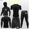 Pantalones Cortos de Atletismo Transpirables de Secado Rápido para Correr Transfronteriza Pantalones Ajustados Entrenamiento Deportivo Fitness Deportivo Examen Físico Juego de Cinco Piezas Alta Elasticidad Transpirable