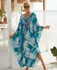 Casaco Blusa Biquíni de Viscose Europeu e Americano Transfronteiriço Roupa de Banho para Fontes Termais Vestido de Praia ao Ar Livre para Mulheres Xale para Roupa de Banho