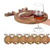Bandeja de Madera de Acacia Lista para Usar Informal Snack Snack Pastel Almacenamiento Cocina Diaria Fiesta Forma Especial Asimétrica
