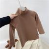 Camiseta Térmica Base para Niños 2026 Invierno Nuevo Estilo Unisex Color Sólido Cuello Alto para Niños Pequeños