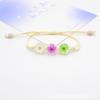 Pulsera de narcisos de flor natural transfronteriza con combinación de colores Joya del Tiempo estilo coreano espécimen vegetal pulsera de flor seca regalo para amigas para mujeres
