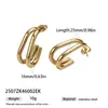 Pendientes de Oro Geométricos en Forma de U Empalmados Transfronterizos Europeos y Americanos Taina Estilo Sencillo y Fresco de Nicho Accesorios de Pendientes para Mujer Venta al por Mayor