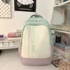 Mini Mochila Pequeña de Contraste de Color Fresco Versátil para Estudiante Mochila Escolar Pequeña para Mujer Viajera Bolso de Mamá Mochila de Viaje Linda