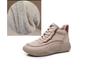 Zapatillas Deportivas Casuales de Caña Alta para Mujer, Tenis Blancos de Piel Genuina, Novedad Otoño e Invierno 2026, Versátiles, Bloques de Color Retro, Suela Gruesa, Zapatos de Papá