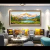 Pintura de Paisaje Sala de Estar Pintura Colgante Cornucopia Pared de Fondo del Sofá Pintura Decorativa Pintura al Óleo Pintada a Mano Mural de Paisaje Atmósfera de Alta Gama