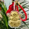 Chaveiro de Ouro Puro 999 Fulu, Pingente de Carro e Bolsa Atrai-Riqueza, Pingente de Promoção para Live Streaming, Presente para o Festival 520 Atacado