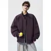 Jaqueta de voo estruturada estilo americano com gola alta para homens, jaqueta de baseball de marca de moda de rua, casaco casual vintage de outono para trabalho