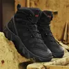Suministro directo de fábrica transfronterizo zapatos de senderismo para hombre talla grande senderismo todoterreno al aire libre antideslizantes transpirables botas del desierto botas de combate impermeables