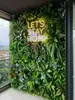 Parede de Plantas Simuladas Parede de Plantas Verdes Tridimensional Flores Artificiais Bíônicas Superfície de Parede de Fundo Paisagem Decoração de Parede Externa de Loja